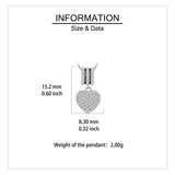 925 Sterling Silver Elegant Zircon Heart Pendant Necklace With Silver Chain And Luxury Jewelry Design