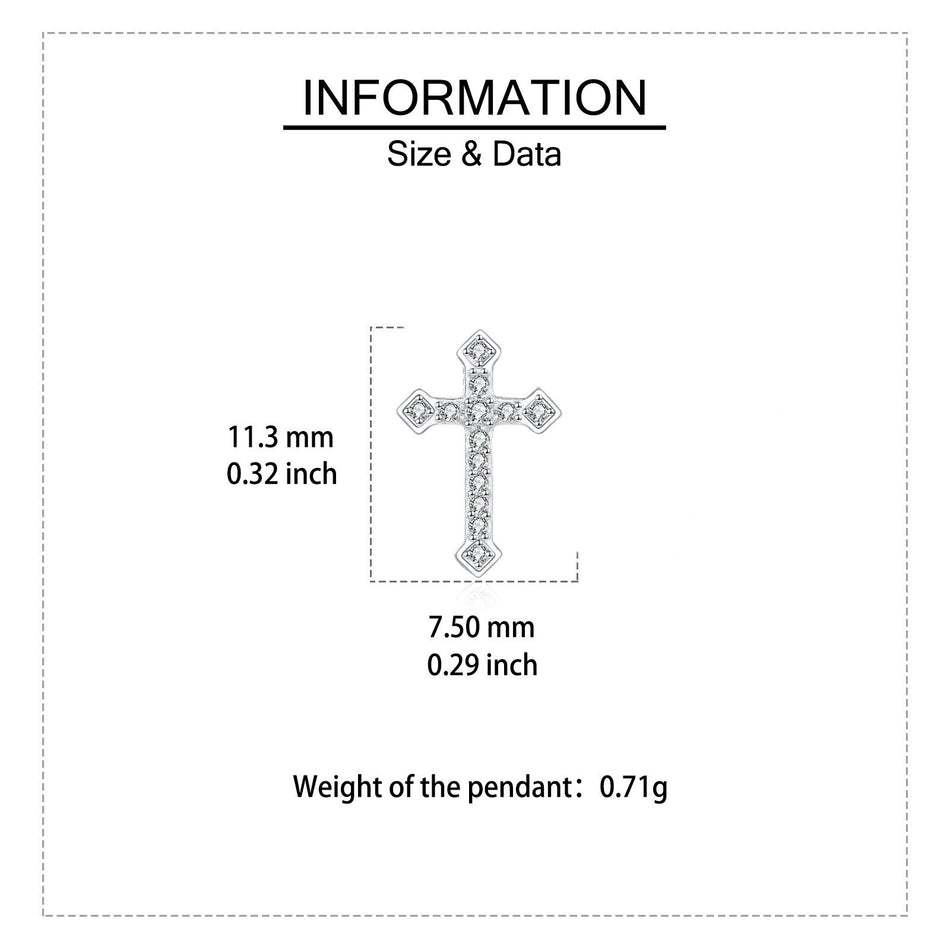 925 Sterling Silver Elegant Zircon Cross Earrings In Sterling Silver: Timeless Design For Everyday Elegance