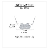 925 Sterling Silver Cubic Zircon Ping Pong Paddle Pendant Necklace