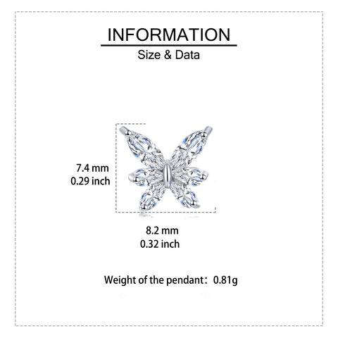 925 Sterling Silver Elegant Butterfly Marquise Zircon Earrings In Plated with White Gold
