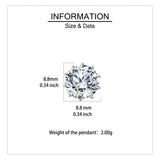 925 Sterling Silver Elegant Six-prong Solitaire Moissanite Stud Earrings