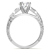 10K Gold 14K Gold 18K Gold Round Cut Celtic Knot Moissanite Engagement Ring