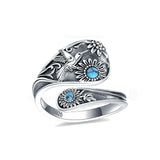 Sterling Silver Oxidized Dragonfly Butterfly Hummingbird Sea Turtle Anchor Cross Tree of Life Sunflower Spoon Ring