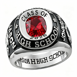 Copper Sterling Silver Custom Birthstone Class Ring for Men