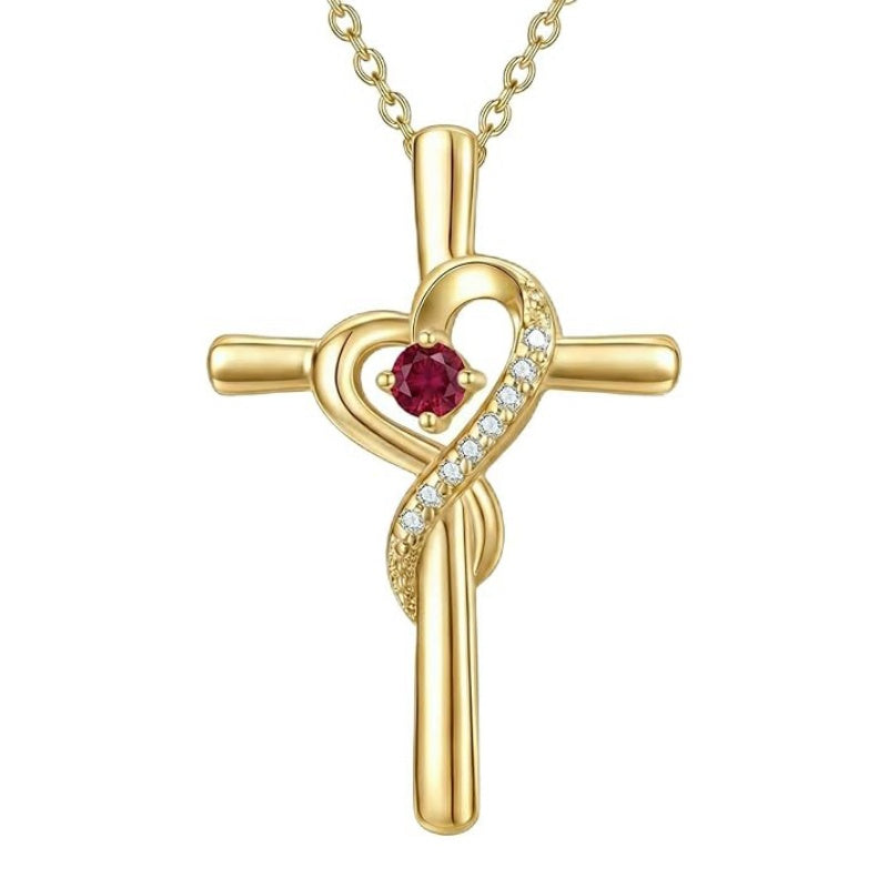 14K Gold Plated Cross Pendant Necklace for Women Faith Jewelry for Anniversary Christmas  Birthday Mother's Day