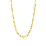 18K Gold Paperclip Chain Necklace