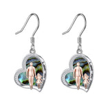 Sterling Silver Heart Father Daughter Dangle Earrings