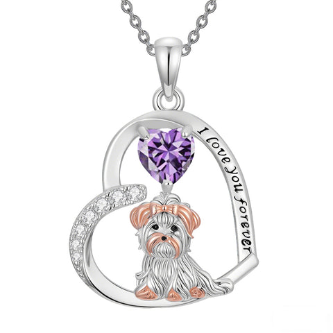 Sterling Silver 12 Month Birthstone Yorkshire Pendant Necklace