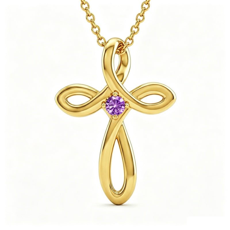 14K Gold Plated Cross Pendant Necklace for Women Faith Jewelry for Anniversary Christmas  Birthday Mother's Day