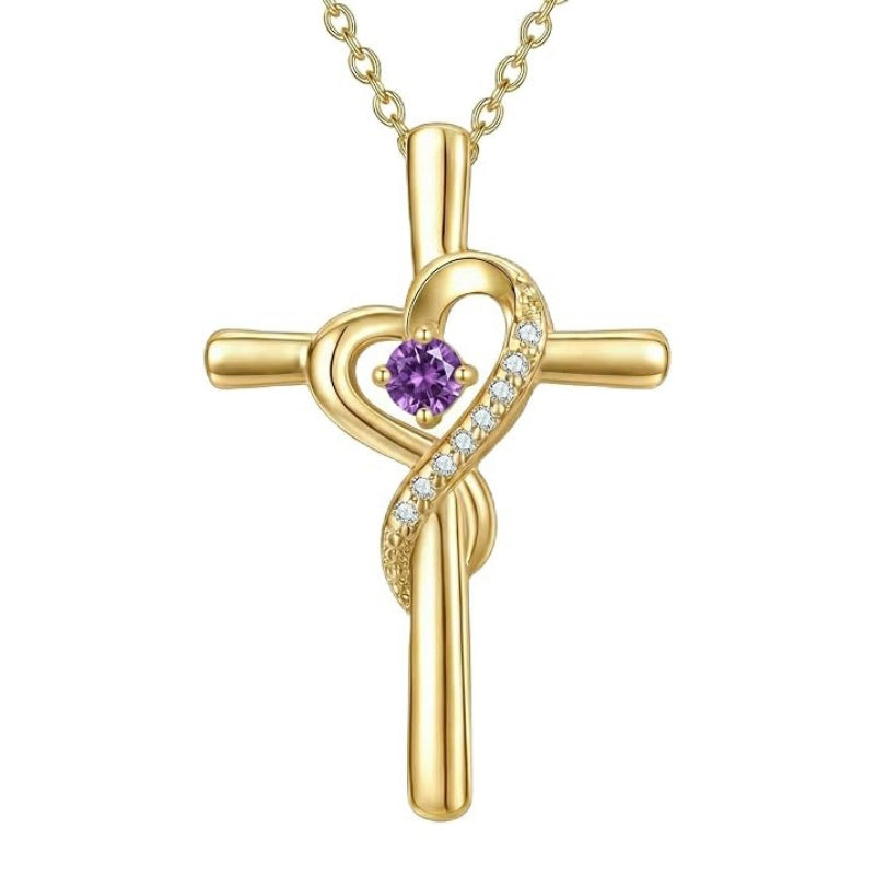 14K Gold Plated Cross Pendant Necklace for Women Faith Jewelry for Anniversary Christmas  Birthday Mother's Day