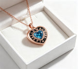 Copper Sterling Silver Personalized Birthstone Engraved Graduation Necklace for Class of 2026