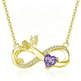14K Gold Plated Birthstone Butterfly Necklace for Women Ideal Gift for Anniversary Christmas Birthday