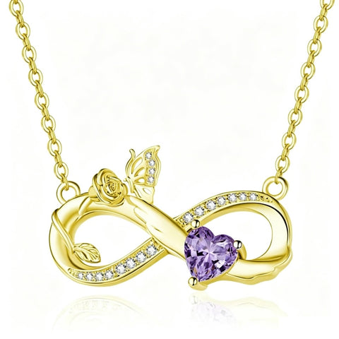 14K Gold Plated Birthstone Butterfly Necklace for Women Ideal Gift for Anniversary Christmas Birthday