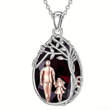 Sterling Silver Crystal Father Daughter Pendant Necklace from Dad  I Love You Forever Jewelry