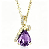 14K Gold Plated  Teardrop Birthstone Pendant Necklace Birthday Gifts for Women