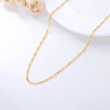 18K Gold Paperclip Chain Necklace