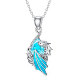 Sterling Silver Birthstone Wyvern Dragon Pendant Necklace