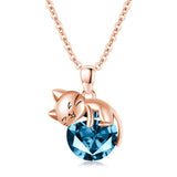 14K Gold Birthstone Cat Pendant Necklace