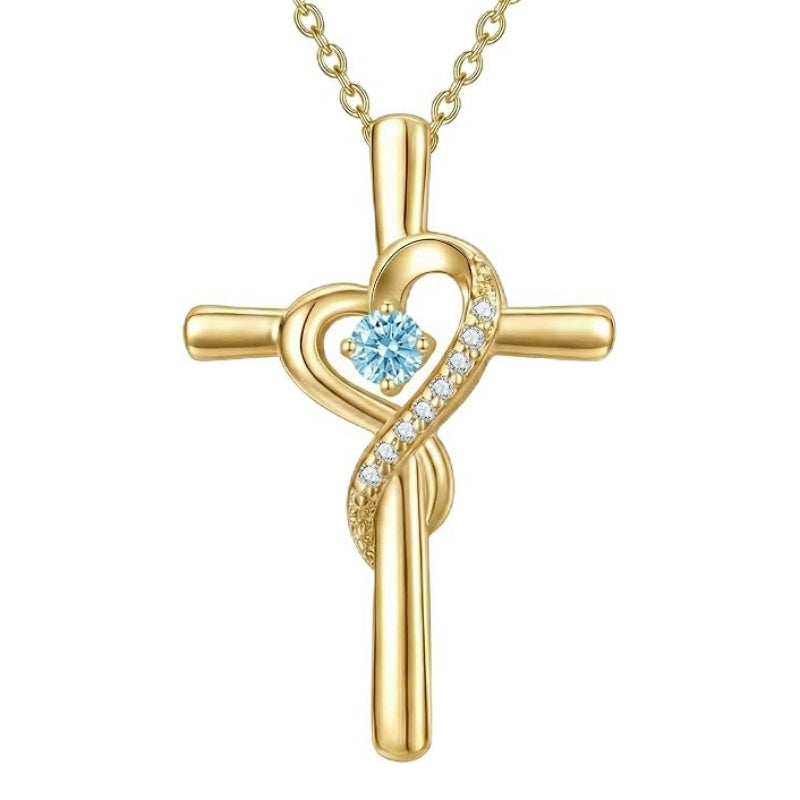 14K Gold Plated Cross Pendant Necklace for Women Faith Jewelry for Anniversary Christmas  Birthday Mother's Day