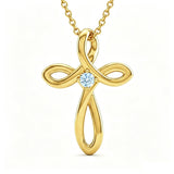 14K Gold Plated Cross Pendant Necklace for Women Faith Jewelry for Anniversary Christmas  Birthday Mother's Day