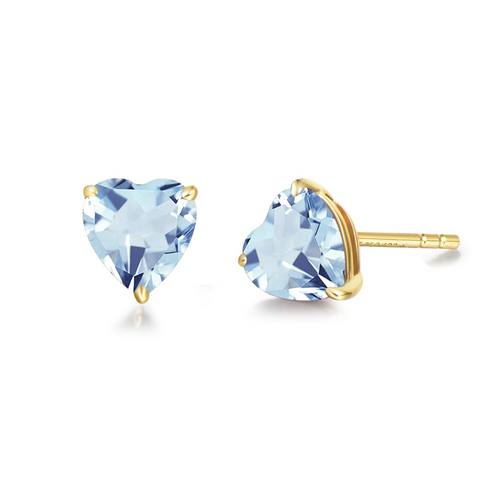 14k Gold 1.25cttw Genuine Natural Gemstone Stud Earrings