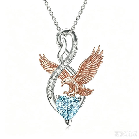 Sterling Silver 12 Month Birthstone Infinity Heart Animal Pendant Necklace Christmas Birthday Jewelry Gift