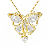 14K Gold Plated Birthstone Butterfly Necklace for Women Ideal Gift for Anniversary Christmas Birthday