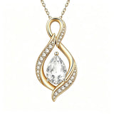14K Gold Plated  Birthstone Infinity Symbol Pendant  Necklace Anniversary Christmas Birthday Jewelry Gift