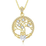 14K Gold Plated  Birthstone Tree of Life Necklaces for Women