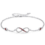 Sterling Silver Endless Love Symbol Anklet