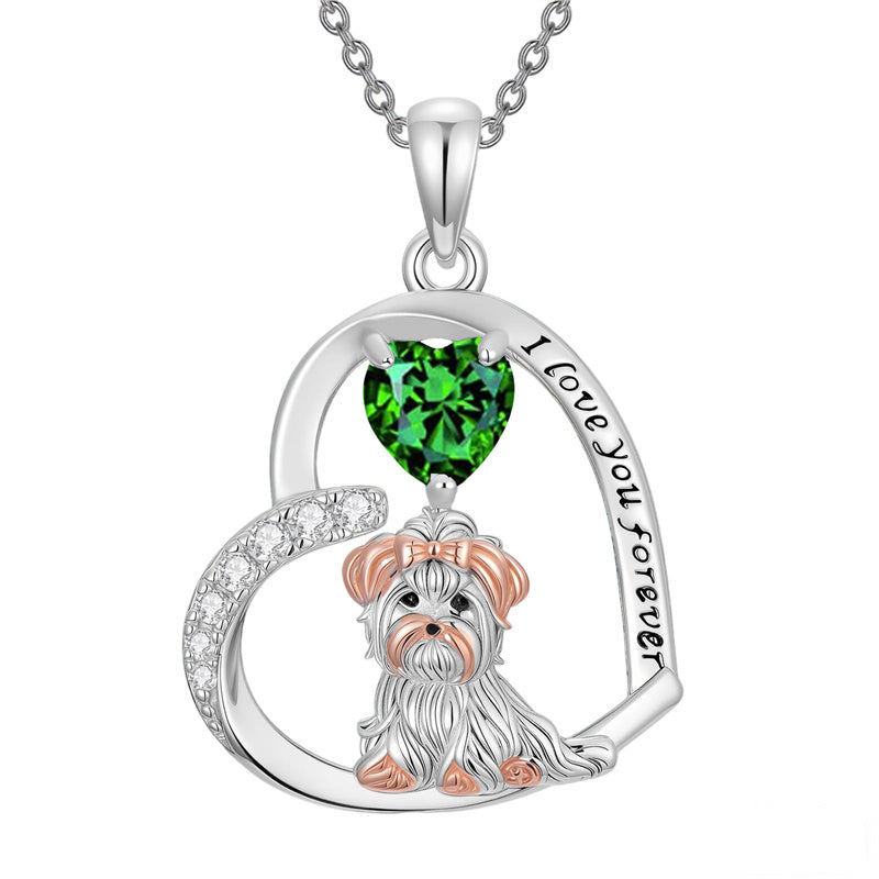 Sterling Silver 12 Month Birthstone Yorkshire Pendant Necklace