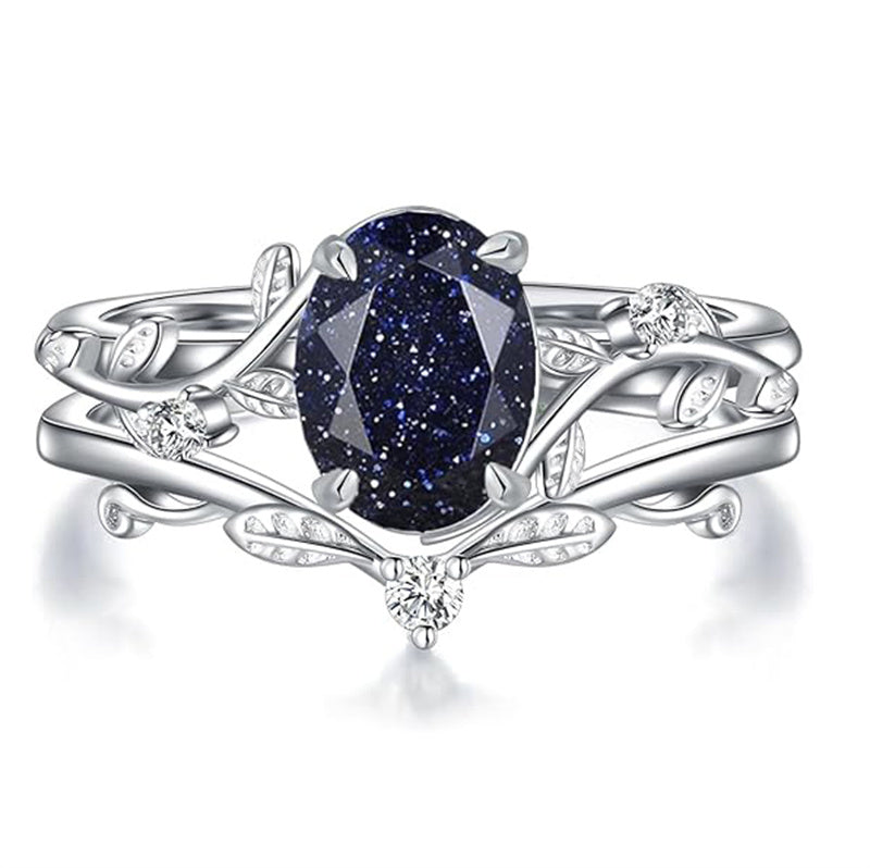 Sterling Silver Pear Oval Kite Heart Hexagon Emerald Coffin Cut Gemstone Engagement Promise Ring Set