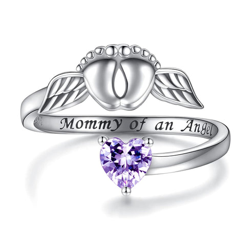 Sterling Silver Miscarriage Mother Loss of Pregnancy Ring Losing Child for Women