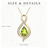 14K Gold Plated  Birthstone Infinity Symbol Pendant  Necklace Anniversary Christmas Birthday Jewelry Gift