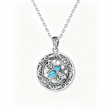 Sterling Silver Turquoise Butterfly Angel Wing Bee Hummingbird Pendant Necklace