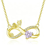 14K Gold Plated Birthstone Butterfly Necklace for Women Ideal Gift for Anniversary Christmas Birthday