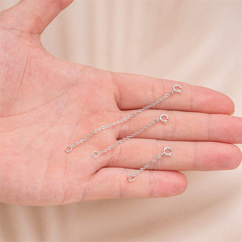 Sterling Silver 3 Pcs Extender Chain Necklace