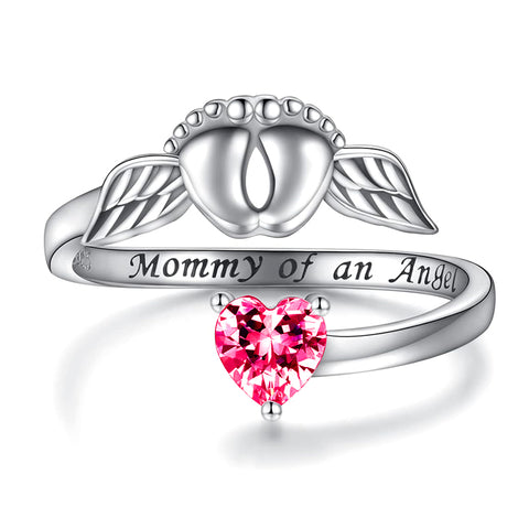 Sterling Silver Miscarriage Mother Loss of Pregnancy Ring Losing Child for Women