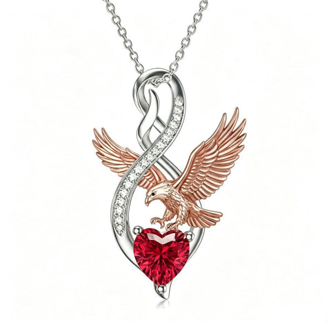 Sterling Silver 12 Month Birthstone Infinity Heart Animal Pendant Necklace Christmas Birthday Jewelry Gift