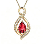14K Gold Plated  Birthstone Infinity Symbol Pendant  Necklace Anniversary Christmas Birthday Jewelry Gift