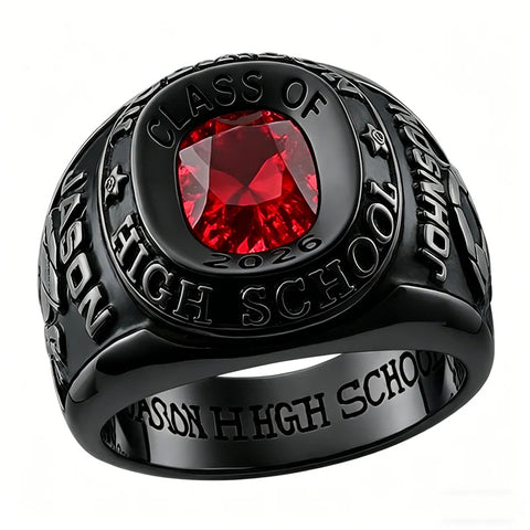 Copper Sterling Silver Custom Birthstone Class Ring for Men