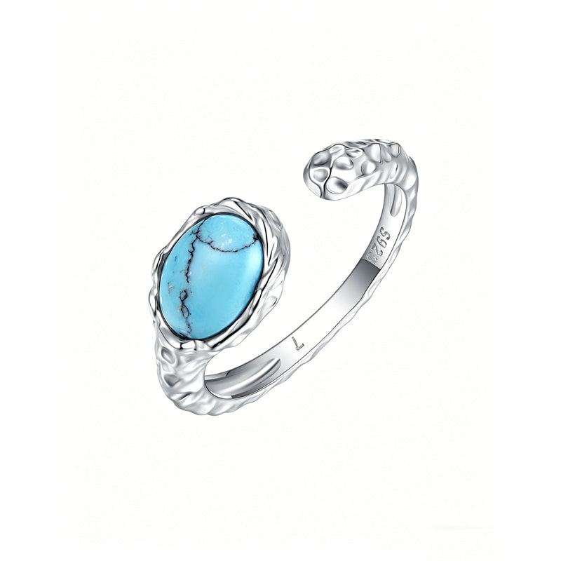 Sterling Silver Turquoise Adjustable  Rings for Women