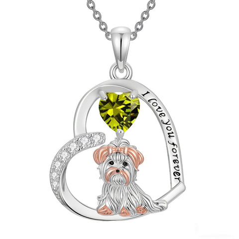 Sterling Silver 12 Month Birthstone Yorkshire Pendant Necklace