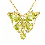 14K Gold Plated Birthstone Butterfly Necklace for Women Ideal Gift for Anniversary Christmas Birthday