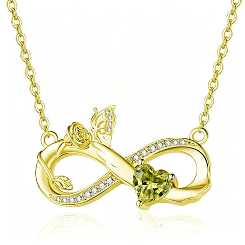 14K Gold Plated Birthstone Butterfly Necklace for Women Ideal Gift for Anniversary Christmas Birthday