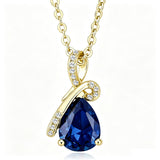 14K Gold Plated  Teardrop Birthstone Pendant Necklace Birthday Gifts for Women