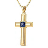 14K Gold Plated  Birthstone Cross Necklace  Pendant Necklace Mother's Day Birthday Gifts for Women