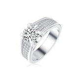 10K Gold 14K Gold 18K Gold Round Shaped Moissanite Couple & Round Ring for Men