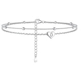 Sterling Silver 26 initials Single Layer Charm Anklet