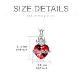 Sterling Silver Sacred Heart of Jesus Pendant Necklace